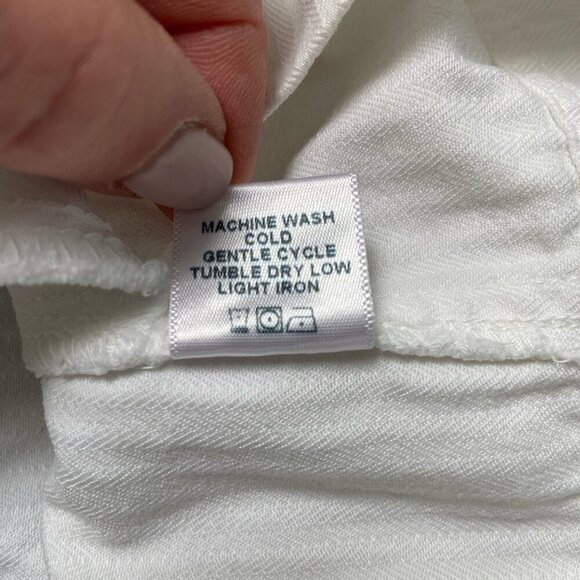 Xirena Sophie Elastic Waist Pull-On White Mini Skirt with Pockets Size Medium - Picture 9 of 9